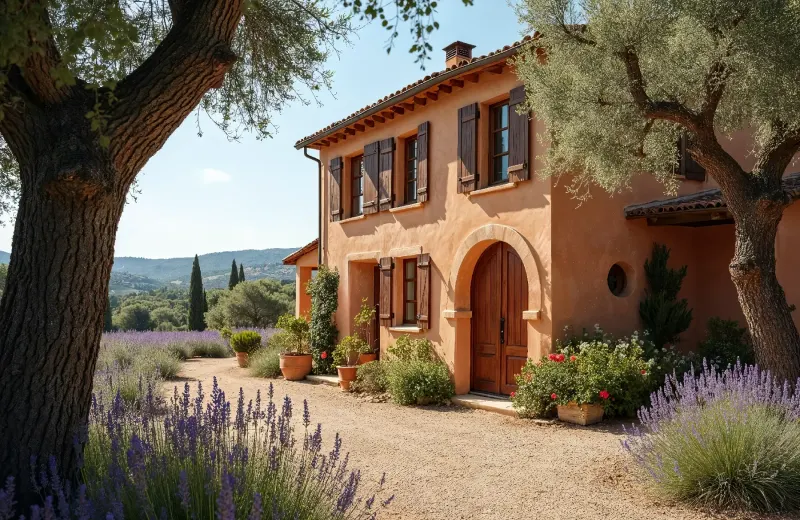 Gepflegte Finca mit Olivenbäumen und Lavendel auf Mallorca