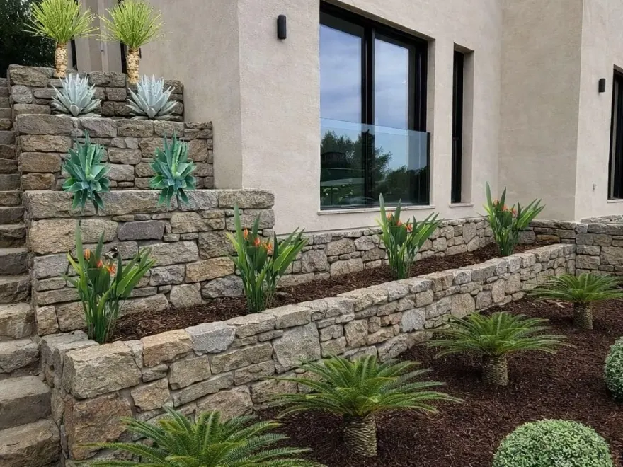 Das Team von RYA Garten bei der Arbeit an einem Gartenprojekt